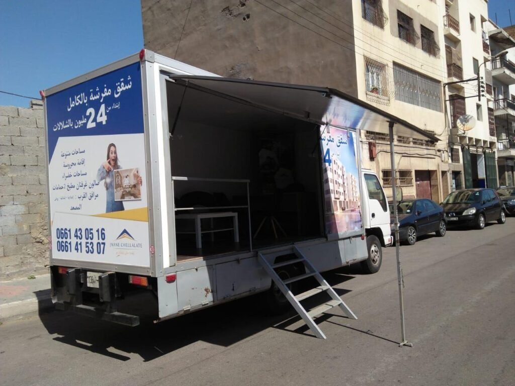 camion caravane équipé tournée mobile street marketing